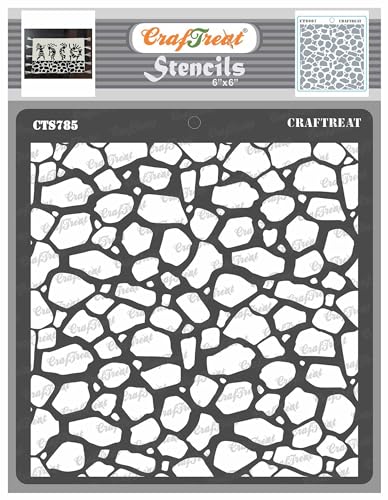 CrafTreat wiederverwendbare Stein-Schablone für Möbelmalerei – Stein-Hintergrund-Schablone – Größe 15,2 x 15,2 cm – Stein-Effekt-Schablonen zum Basteln – Schablone zum Malen auf Beton-Leinwand CrafTreat wiederverwendbare Stein-Schablone für Möbelmalerei – Stein-Hintergrund-Schablone – Größe 15,2 x 15,2 cm – Stein-Effekt-Schablonen zum Basteln – Schablone zum Malen auf Beton-Leinwand von CrafTreat