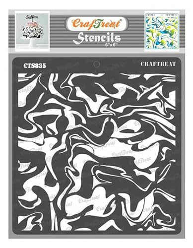 CrafTreat wiederverwendbare Texturschablonen zum Basteln im Vintage-Stil – Marmor – 15,2 x 15,2 cm – Texturmuster-Schablone für Möbelmalerei – Hintergrundschablonen zum Malen auf Beton-Leinwand CrafTreat wiederverwendbare Texturschablonen zum Basteln im Vintage-Stil – Marmor – 15,2 x 15,2 cm – Texturmuster-Schablone für Möbelmalerei – Hintergrundschablonen zum Malen auf Beton-Leinwand von CrafTreat