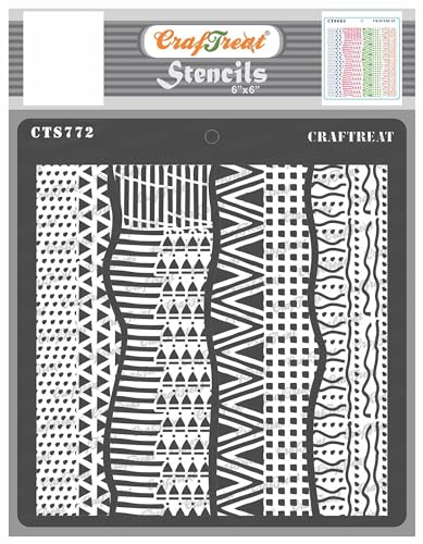 CrafTreat wiederverwendbare gemusterte Schablone zum Malen – 15,2 x 15,2 cm – Hintergrundschablonen für die Kartengestaltung für Kunstjournaling – strukturierte Schablonen für gemischte Medien CrafTreat wiederverwendbare gemusterte Schablone zum Malen – 15,2 x 15,2 cm – Hintergrundschablonen für die Kartengestaltung für Kunstjournaling – strukturierte Schablonen für gemischte Medien von CrafTreat