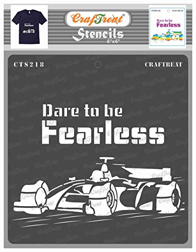 Wiederverwendbare Auto-Schablonen von CrafTreat zum Malen auf Holz, Wänden und Fliesen – Dare to be Fearless – 15,2 x 15,2 cm – DIY-Kunst- und Bastelschablonen für Heimdekoration – Auto-Dekoration Wiederverwendbare Auto-Schablonen von CrafTreat zum Malen auf Holz, Wänden und Fliesen – Dare to be Fearless – 15,2 x 15,2 cm – DIY-Kunst- und Bastelschablonen für Heimdekoration – Auto-Dekoration von CrafTreat