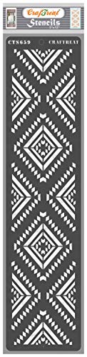 crafTreat Aztec Stencils for Painting on Wood - Aztec Border II - 3 x 12 Inch - Aztec Stencil for Furniture Painting - Reusable Stencils Border Designs for Fabric Painting crafTreat Aztec Stencils for Painting on Wood - Aztec Border II - 3 x 12 Inch - Aztec Stencil for Furniture Painting - Reusable Stencils Border Designs for Fabric Painting von CrafTreat