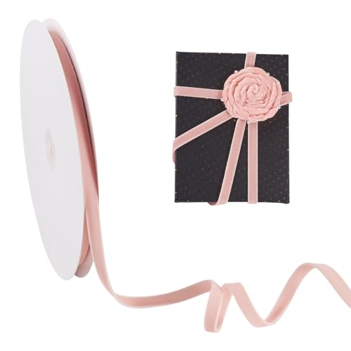 Crafans 10 mm Samtbänder, doppelseitiges Samtband, neblige Rose, Schleifenband, Vintage-Band für Bastelarbeiten, Geschenkverpackungen, Schleife, Choker, Haargummi Crafans 10 mm Samtbänder, doppelseitiges Samtband, neblige Rose, Schleifenband, Vintage-Band für Bastelarbeiten, Geschenkverpackungen, Schleife, Choker, Haargummi von Crafans