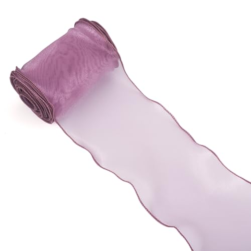 Crafans 12 m lange transparente Polyesterbänder, 120 mm, schimmerndes Organzaband, Polyester-Chiffon-Besätze für Geschenkverpackungen, Hochzeitskleidungszubehör Crafans 12 m lange transparente Polyesterbänder, 120 mm, schimmerndes Organzaband, Polyester-Chiffon-Besätze für Geschenkverpackungen, Hochzeitskleidungszubehör von Crafans