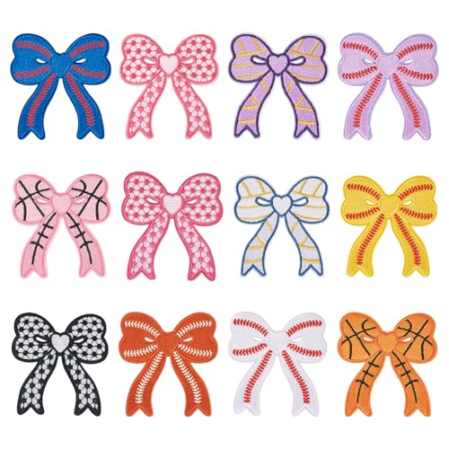 Crafans 12 x Schleifen-Aufnäher, niedliche Schleife, Stoff, zum Aufbügeln, bunte Stickerei-Applikationen zum Aufnähen für Hüte, Schuhe, Hemden, Jacken, Rucksäcke Crafans 12 x Schleifen-Aufnäher, niedliche Schleife, Stoff, zum Aufbügeln, bunte Stickerei-Applikationen zum Aufnähen für Hüte, Schuhe, Hemden, Jacken, Rucksäcke von Crafans
