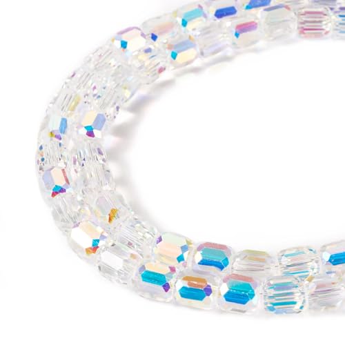 Crafans 2 Stränge, transparente Glasperlen, facettiert, AB-Farbe, Spaltenform, Abstandshalter, Spaltenglasperlen, Großpackung für DIY-Armbänder, Halsketten, Schmuckherstellung Crafans 2 Stränge, transparente Glasperlen, facettiert, AB-Farbe, Spaltenform, Abstandshalter, Spaltenglasperlen, Großpackung für DIY-Armbänder, Halsketten, Schmuckherstellung von Crafans