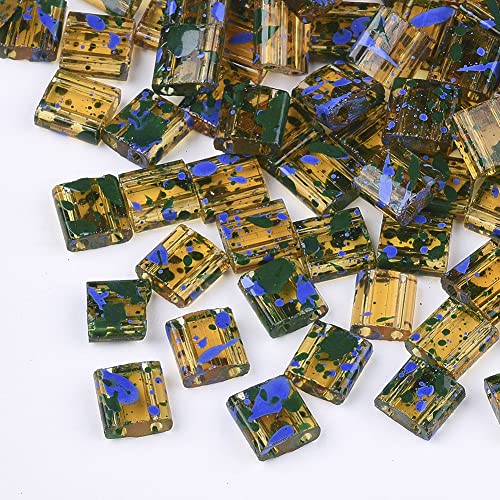 Crafans 200 Stück 2 Löcher rechteckige Glasperlen, antiker Stil, dunkelgrün, 5 mm, transparente Tila-Perlen, Abstandshalter für mehrsträngige Armbänder, Schmuckherstellung, DIY Crafans 200 Stück 2 Löcher rechteckige Glasperlen, antiker Stil, dunkelgrün, 5 mm, transparente Tila-Perlen, Abstandshalter für mehrsträngige Armbänder, Schmuckherstellung, DIY von Crafans