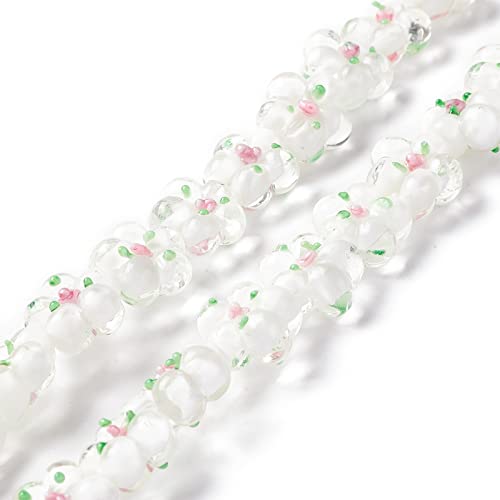 Crafans 28 weiße Blumen-Lampwork-Perlen, 5 Blütenblätter, kleine Blumen, Lampwork, Glasperlen für DIY, Armband, Halskette, Charms, Abstandshalter, Perlen, handgefertigte Schmuckherstellung. Crafans 28 weiße Blumen-Lampwork-Perlen, 5 Blütenblätter, kleine Blumen, Lampwork, Glasperlen für DIY, Armband, Halskette, Charms, Abstandshalter, Perlen, handgefertigte Schmuckherstellung. von Crafans