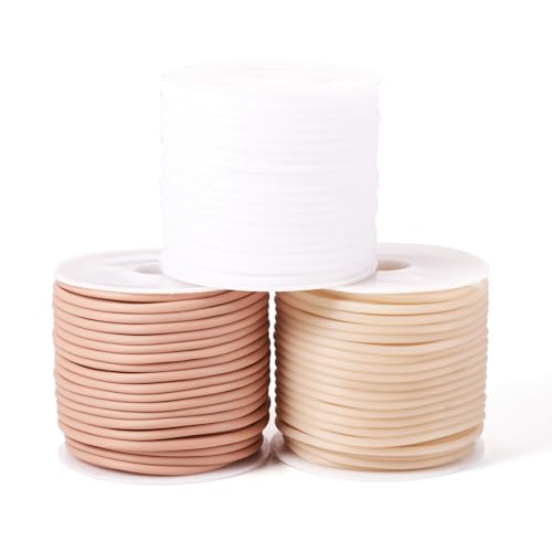 Crafans 3 Rollen hohle Gummikordel 2 mm Rohr PVC Schlauchseile mit Kunststoffspule Schlauchgummikordel 3 Farben für Schmuckherstellung DIY Handwerk Armband röhrenförmiges Strickseil Crafans 3 Rollen hohle Gummikordel 2 mm Rohr PVC Schlauchseile mit Kunststoffspule Schlauchgummikordel 3 Farben für Schmuckherstellung DIY Handwerk Armband röhrenförmiges Strickseil von Crafans