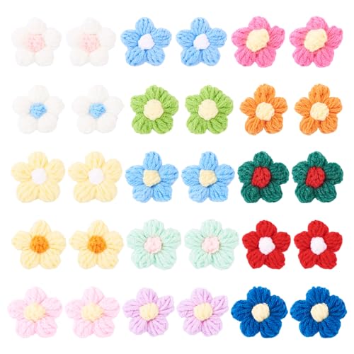 Crafans 30 Stück Blumen Baumwolle Strickzubehör Handgefertigte Blumen Patches Ornament Nähen Handwerk Applikationen 15 Farben Niedliche Blume Baumwolle Zubehör für Kostüm Hut Tasche Dekoration Crafans 30 Stück Blumen Baumwolle Strickzubehör Handgefertigte Blumen Patches Ornament Nähen Handwerk Applikationen 15 Farben Niedliche Blume Baumwolle Zubehör für Kostüm Hut Tasche Dekoration von Crafans