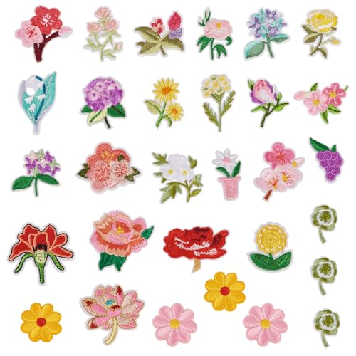 Crafans 36 Stück verschiedene Blumen zum Aufbügeln, Pfirsich- und Pflaumenblüte, Pfingstrosen, Basteln, Applikation, Blumen, Themen-Aufnäher, Kostümzubehör für Hüte, Schuhe, Hemden, Jacken, Rucksäcke Crafans 36 Stück verschiedene Blumen zum Aufbügeln, Pfirsich- und Pflaumenblüte, Pfingstrosen, Basteln, Applikation, Blumen, Themen-Aufnäher, Kostümzubehör für Hüte, Schuhe, Hemden, Jacken, Rucksäcke von Crafans