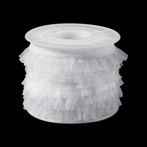 Crafans 4,5 m Samt- und Organza-Spitzenbänder, 15 mm, weiße Samt-Spitzenborte, Kleidungszubehör, Lochstickerei für Kleid, Brautband, zum Aufnähen, Applikation, Tuch, Weiß Crafans 4,5 m Samt- und Organza-Spitzenbänder, 15 mm, weiße Samt-Spitzenborte, Kleidungszubehör, Lochstickerei für Kleid, Brautband, zum Aufnähen, Applikation, Tuch, Weiß von Crafans