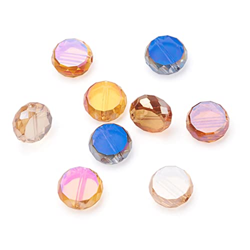 Crafans 40 Stück galvanisierte Glasperlen AB-Farbe facettierte flache runde Abstandshalter Perlen Kristallglas lose Perlen für Schmuckherstellung DIY Armband Ohrringe 11,5 x 5 mm Crafans 40 Stück galvanisierte Glasperlen AB-Farbe facettierte flache runde Abstandshalter Perlen Kristallglas lose Perlen für Schmuckherstellung DIY Armband Ohrringe 11,5 x 5 mm von Crafans