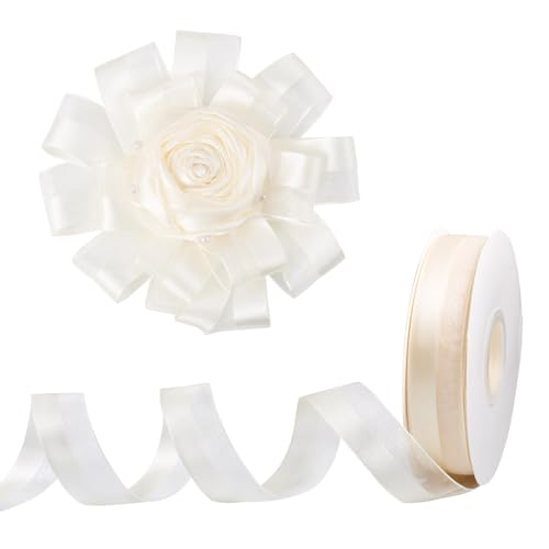 Crafans 45 Meter Nylonbänder, Kornseide, Unkrautband, 26 mm, Schleife, zweifarbige Bänder für Geschenkverpackung, Party, Hochzeit, Dekoration Crafans 45 Meter Nylonbänder, Kornseide, Unkrautband, 26 mm, Schleife, zweifarbige Bänder für Geschenkverpackung, Party, Hochzeit, Dekoration von Crafans