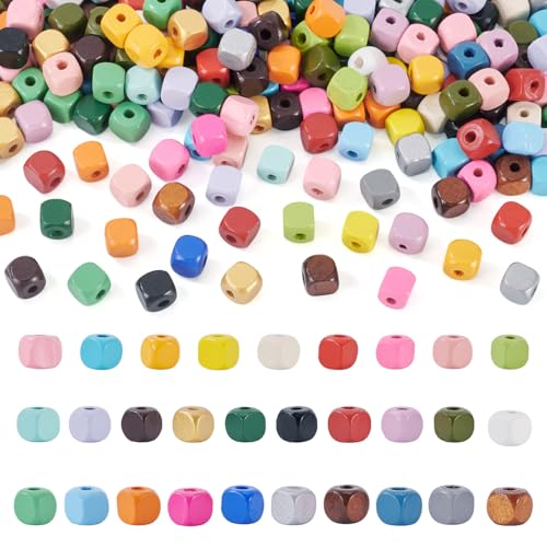Crafans 580 Stück würfelförmige Holzperlen, 29 Farben, sprühlackierte Holzperlen, 10 mm, quadratische Holzperlen, Großpackung für DIY-Armbänder, Halsketten, Schmuckherstellung Crafans 580 Stück würfelförmige Holzperlen, 29 Farben, sprühlackierte Holzperlen, 10 mm, quadratische Holzperlen, Großpackung für DIY-Armbänder, Halsketten, Schmuckherstellung von Crafans