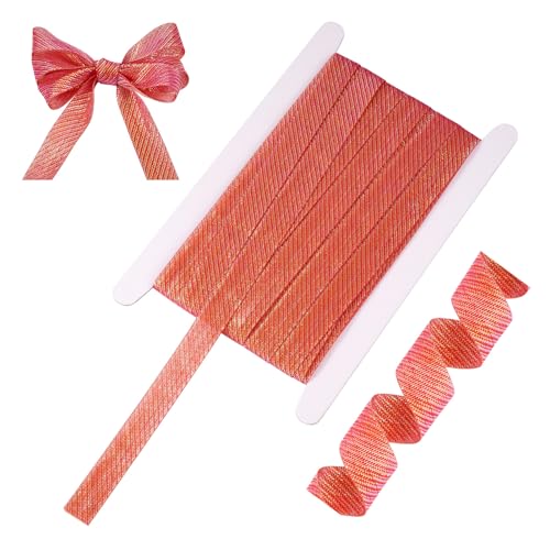 Crafans Glitzernde Polyester-Twill-Bänder, 15 mm breit, karminrot, dekorative Bordüre, Weihnachtsband für Geschenke, Blumenstrauß, Party, Heimdekoration, 20 Meter Crafans Glitzernde Polyester-Twill-Bänder, 15 mm breit, karminrot, dekorative Bordüre, Weihnachtsband für Geschenke, Blumenstrauß, Party, Heimdekoration, 20 Meter von Crafans
