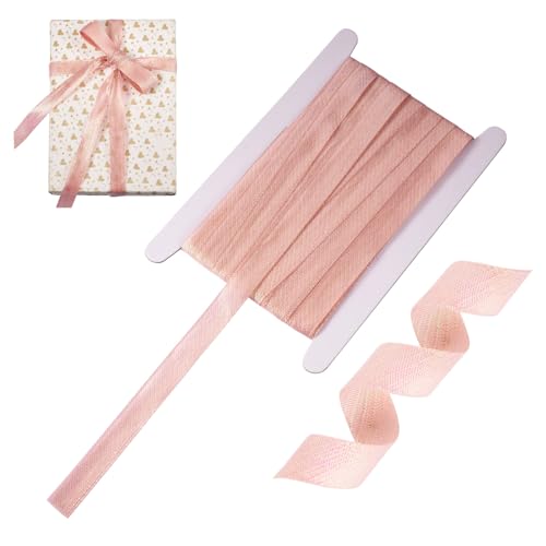 Crafans Glitzernde Polyester-Twill-Bänder, 15 mm breit, neblige Rose, dekorative Bordüre, Weihnachtsband für Geschenk, Blumenstrauß, Verpackung, Hochzeit, Party, Heimdekoration, 20 Meter Crafans Glitzernde Polyester-Twill-Bänder, 15 mm breit, neblige Rose, dekorative Bordüre, Weihnachtsband für Geschenk, Blumenstrauß, Verpackung, Hochzeit, Party, Heimdekoration, 20 Meter von Crafans
