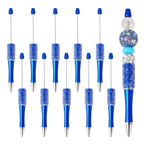 Crafans Kunststoff-Kugelschreiber mit funkelndem, klarem Strassschaft, schwarze Tinte, Kugelschreiber, DIY, personalisierbar, für Bürobedarf, Blau, 10 Stück Crafans Kunststoff-Kugelschreiber mit funkelndem, klarem Strassschaft, schwarze Tinte, Kugelschreiber, DIY, personalisierbar, für Bürobedarf, Blau, 10 Stück von Crafans