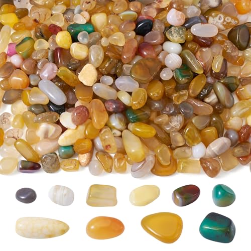 Crafans Natürliche Achat-Perlen, unregelmäßig, ohne Loch, dekorative Perlen, gefärbte und beheizte Steinperlen, 8–12 mm, Khaki, lose Aquarium-Perle für Schmuckherstellung, Vasendekoration, 500 g Crafans Natürliche Achat-Perlen, unregelmäßig, ohne Loch, dekorative Perlen, gefärbte und beheizte Steinperlen, 8–12 mm, Khaki, lose Aquarium-Perle für Schmuckherstellung, Vasendekoration, 500 g von Crafans