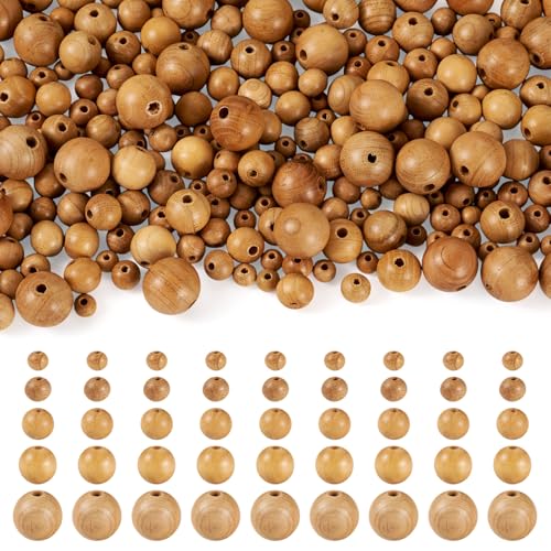 Crafans Natürliche Holzperlen, 6 mm/8 mm/10 mm/12 mm/15 mm, runde Abstandshalter, dunkle Goldrute, ungefärbt, für DIY-Armbänder, Halsketten, Schmuckherstellung, 300 Stück Crafans Natürliche Holzperlen, 6 mm/8 mm/10 mm/12 mm/15 mm, runde Abstandshalter, dunkle Goldrute, ungefärbt, für DIY-Armbänder, Halsketten, Schmuckherstellung, 300 Stück von Crafans