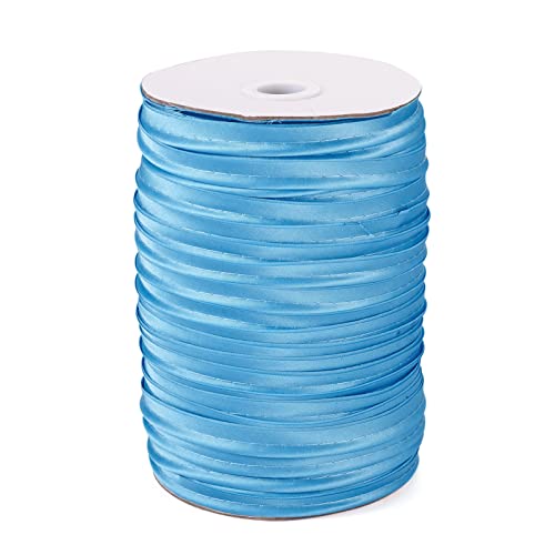 Crafans Polyesterfaser-Bänder, 100 m breit, 11 mm breit, Stoffzubehör, Basteln, Polyester-Besätze für Kleidung, Geschenkverpackung, Brautstrauß, Party-Dekoration, Hellhimmelblau Crafans Polyesterfaser-Bänder, 100 m breit, 11 mm breit, Stoffzubehör, Basteln, Polyester-Besätze für Kleidung, Geschenkverpackung, Brautstrauß, Party-Dekoration, Hellhimmelblau von Crafans