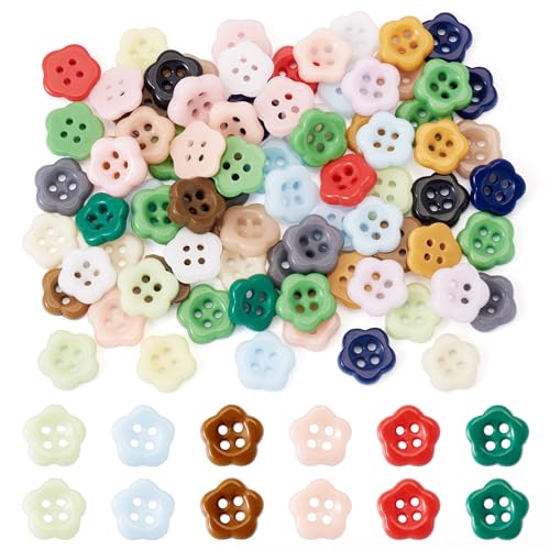 Crafans Porzellan-Knöpfe in Blumenform, 4 Löcher, bunte Nähknöpfe, Keramik, Bastelknöpfe, Großpackung für DIY-Schmuckherstellung und Nähen, Basteln, Kleidung, Dekoration, 80 Stück Crafans Porzellan-Knöpfe in Blumenform, 4 Löcher, bunte Nähknöpfe, Keramik, Bastelknöpfe, Großpackung für DIY-Schmuckherstellung und Nähen, Basteln, Kleidung, Dekoration, 80 Stück von Crafans