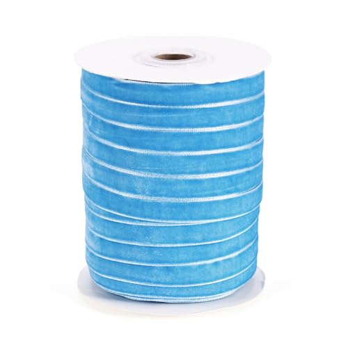 Crafans Samtband, einseitig, 10 mm, himmelblau, Samtband, Schleifenband für Bastelarbeiten, Geschenkverpackungen, Choker, Haargummis, Kleidungszubehör, 45 m Crafans Samtband, einseitig, 10 mm, himmelblau, Samtband, Schleifenband für Bastelarbeiten, Geschenkverpackungen, Choker, Haargummis, Kleidungszubehör, 45 m von Crafans