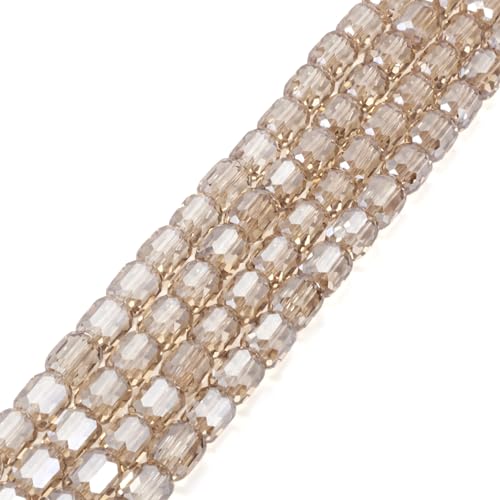 Crafans Transparente Glasperlen, 8 mm, facettierte, lose Abstandshalter, Großpackung für DIY-Armbänder, Schmuckherstellung, Massivholz von Crafans