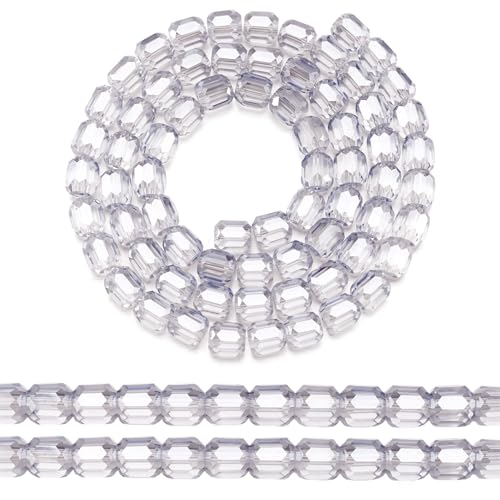 Crafans Glasperlen, transparent, 8 mm, facettiert, lose Abstandshalter, Großpackung für DIY-Armbänder, Schmuckherstellung, Kornblumenblau von Crafans