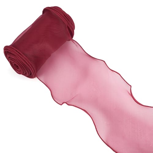 Crafans Transparentes Polyesterband, 120 mm, schimmerndes Organzaband, Polyester-Chiffon-Bordüre für Geschenkverpackungen, Hochzeitskleidungszubehör, 12 m Crafans Transparentes Polyesterband, 120 mm, schimmerndes Organzaband, Polyester-Chiffon-Bordüre für Geschenkverpackungen, Hochzeitskleidungszubehör, 12 m von Crafans