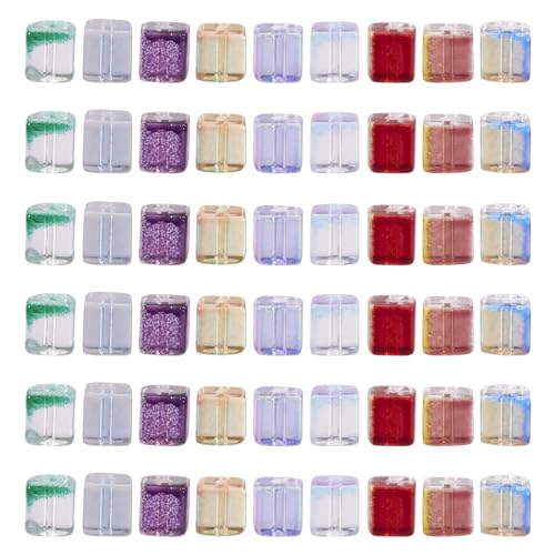 Crafans Würfelförmige Glasperlen, transparent, zweifarbig, quadratisch, 9 Farben, Würfel-Abstandshalter, Großpackung für DIY-Armbänder, Halsketten, Ohrringe, Schmuckherstellung, 180 Stück Crafans Würfelförmige Glasperlen, transparent, zweifarbig, quadratisch, 9 Farben, Würfel-Abstandshalter, Großpackung für DIY-Armbänder, Halsketten, Ohrringe, Schmuckherstellung, 180 Stück von Crafans