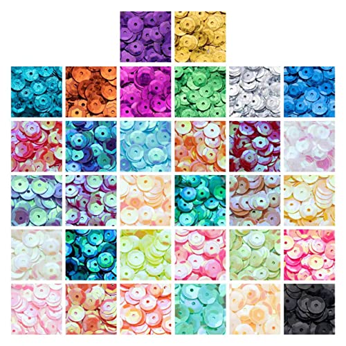 Crafare 6 mm lose Körbchen Pailletten 32 Farben 13000 Stück Regenbogen-Pailletten Bulk Irisierende Flitter Handwerk für Zuhause Urlaub DIY Kunst Handwerk Crafare 6 mm lose Körbchen Pailletten 32 Farben 13000 Stück Regenbogen-Pailletten Bulk Irisierende Flitter Handwerk für Zuhause Urlaub DIY Kunst Handwerk von Crafare