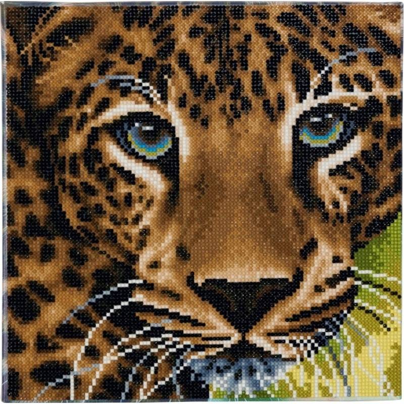 Crystal Art Leinwand Leopard 30X30 Cm von Craft Buddy Ltd.