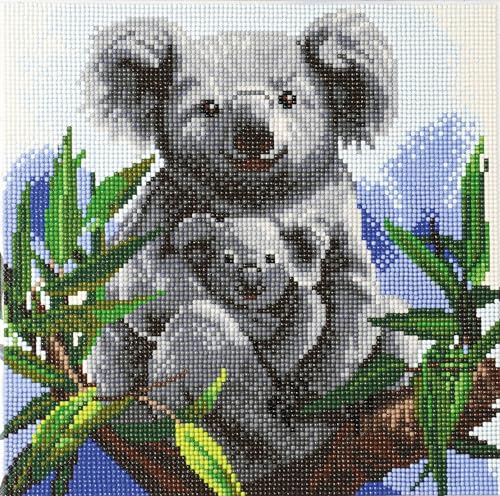 Diamond Painting "Crystal Art Kit" Cuddly Koalas von Craft Buddy