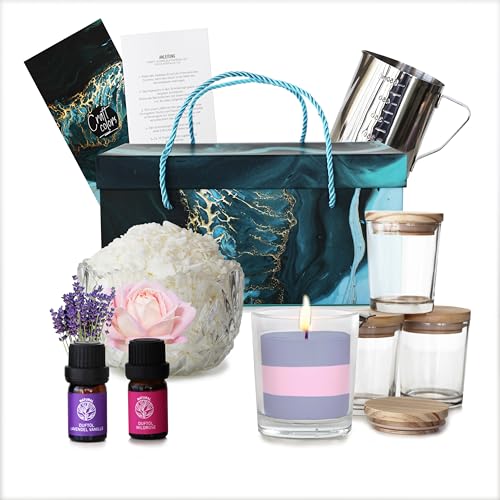 Craft Colors Kerzen zum selber machen, Geschenk Set Kerzen Gießen inkl. Zubehör, natürliches Sojawachs, 4 x Kerzenglas und Geschenkbox, kerzen selber machen set, weihnachtsgeschenke Craft Colors Kerzen zum selber machen, Geschenk Set Kerzen Gießen inkl. Zubehör, natürliches Sojawachs, 4 x Kerzenglas und Geschenkbox, kerzen selber machen set, weihnachtsgeschenke von Craft Colors