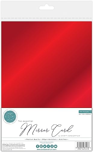 Craft Consortium The Essential Mirror Card A4-Red Craft Consortium The Essential Mirror Card A4-Red von Craft Consortium