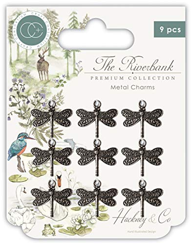 Craft Consortium The Riverbank Metal Charms 9/Pkg-Silver Dragonfly von Craft Consortium