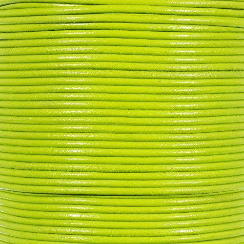 1,5 mm hellgrüne runde Lederschnur – 22 m – perfekt für Bastelarbeiten, Heimwerken, Schmuck und mehr von Craft County