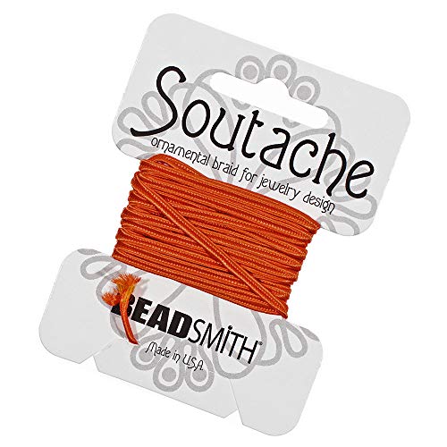 Craft County 3 Yards of 3 mm Rayon Soutache Cord - for Beading, Jewelry Making, Ornamental Braiding, and More (Safran) von Craft County