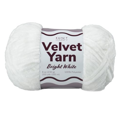 Craft County Bulky 5 Velvet Garn - Superweiches Polyestergarn für Decken, Wohnkultur und mehr! Craft County Bulky 5 Velvet Garn - Superweiches Polyestergarn für Decken, Wohnkultur und mehr! von Craft County