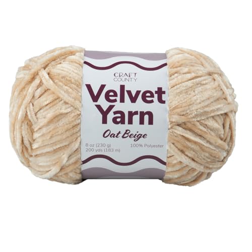 Craft County Bulky 5 Velvet Garn - Superweiches Polyestergarn für Decken, Wohnkultur und mehr! Craft County Bulky 5 Velvet Garn - Superweiches Polyestergarn für Decken, Wohnkultur und mehr! von Craft County