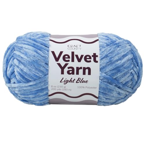 Craft County Bulky 5 Velvet Garn - Superweiches Polyestergarn für Decken, Wohnkultur und mehr! Craft County Bulky 5 Velvet Garn - Superweiches Polyestergarn für Decken, Wohnkultur und mehr! von Craft County