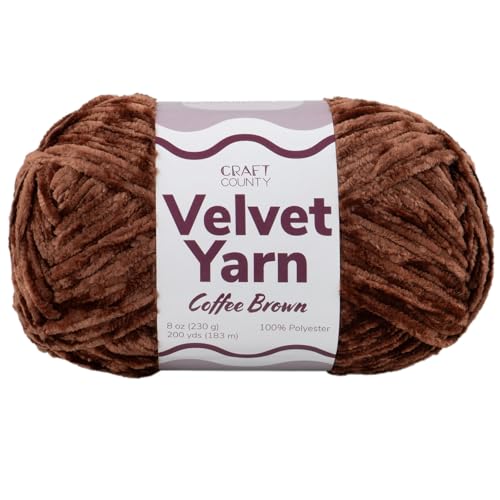 Craft County Bulky 5 Velvet Garn - Superweiches Polyestergarn für Decken, Wohnkultur und mehr! Craft County Bulky 5 Velvet Garn - Superweiches Polyestergarn für Decken, Wohnkultur und mehr! von Craft County