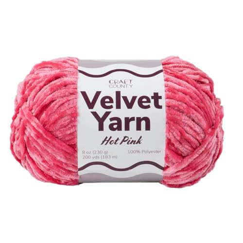 Craft County Bulky 5 Velvet Garn - Superweiches Polyestergarn für Decken, Wohnkultur und mehr! Craft County Bulky 5 Velvet Garn - Superweiches Polyestergarn für Decken, Wohnkultur und mehr! von Craft County