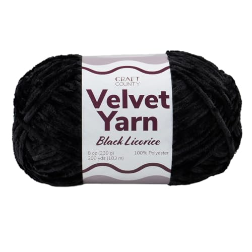 Craft County Bulky 5 Velvet Garn - Superweiches Polyestergarn für Decken, Wohnkultur und mehr! Craft County Bulky 5 Velvet Garn - Superweiches Polyestergarn für Decken, Wohnkultur und mehr! von Craft County