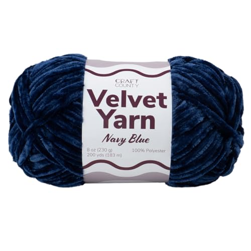 Craft County Bulky 5 Velvet Garn - Superweiches Polyestergarn für Decken, Wohnkultur und mehr! Craft County Bulky 5 Velvet Garn - Superweiches Polyestergarn für Decken, Wohnkultur und mehr! von Craft County
