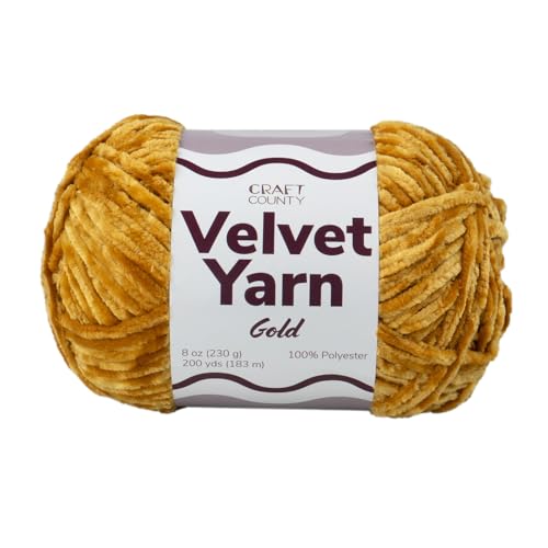Craft County Bulky 5 Velvet Garn - Superweiches Polyestergarn für Decken, Wohnkultur und mehr! Craft County Bulky 5 Velvet Garn - Superweiches Polyestergarn für Decken, Wohnkultur und mehr! von Craft County