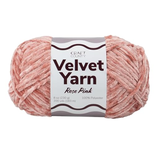 Craft County Bulky 5 Velvet Garn - Superweiches Polyestergarn für Decken, Wohnkultur und mehr! Craft County Bulky 5 Velvet Garn - Superweiches Polyestergarn für Decken, Wohnkultur und mehr! von Craft County