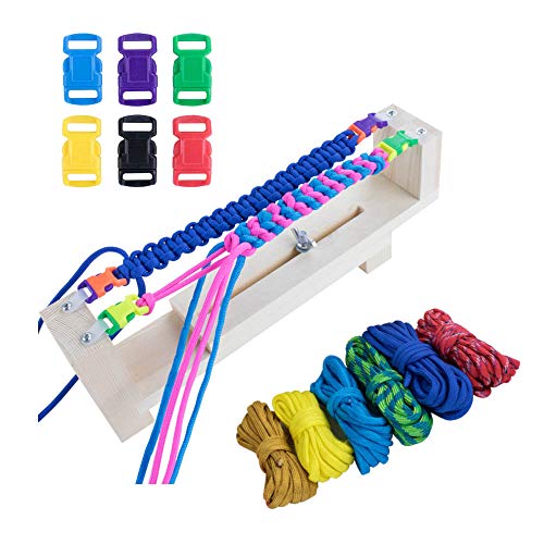 Craft County Jig Bracelet Maker mit Fallschirmschnur – Heavy Duty Schnallen – Armband Maker mit 6 Hanks und 6 Quick Release Schnallen – Flechten, Weben, DIY, Basteln, Werkzeugset Craft County Jig Bracelet Maker mit Fallschirmschnur – Heavy Duty Schnallen – Armband Maker mit 6 Hanks und 6 Quick Release Schnallen – Flechten, Weben, DIY, Basteln, Werkzeugset von Craft County