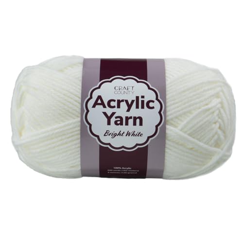 Craft County Medium 4 Acrylgarn – 200 Meter super lebendiges Garn für Decken, Schals, Hüte und mehr Craft County Medium 4 Acrylgarn – 200 Meter super lebendiges Garn für Decken, Schals, Hüte und mehr von Craft County
