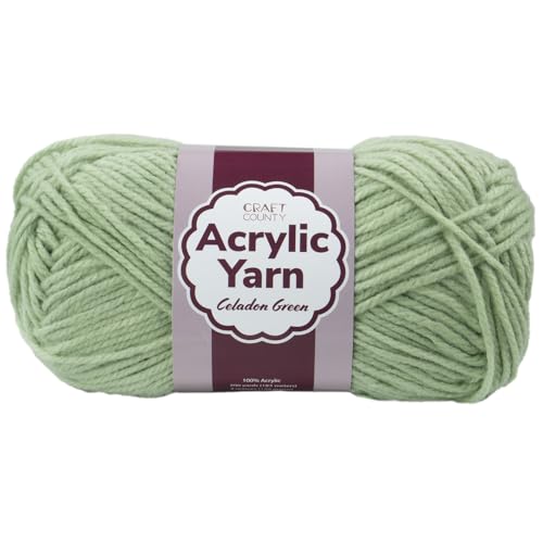 Craft County Medium 4 Acrylgarn – 200 Meter super lebendiges Garn für Decken, Schals, Hüte und mehr Craft County Medium 4 Acrylgarn – 200 Meter super lebendiges Garn für Decken, Schals, Hüte und mehr von Craft County